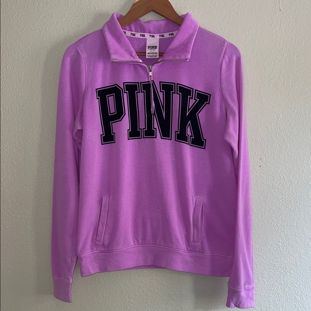 Victoria's Secret PINK Lavender Quarter-Zip Sweatshirt